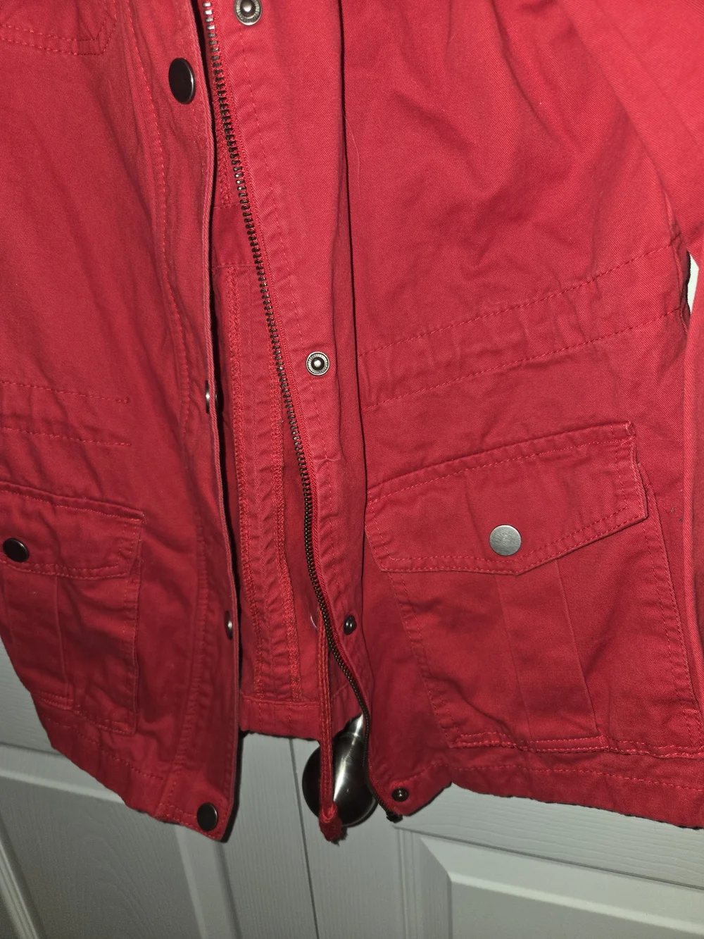 Molli Red Utility Jacket with Front Pockets